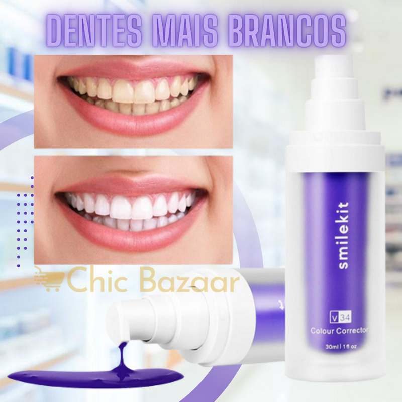 Creme Clareador Dental Instantâneo - Removedor de Manchas e Hálito fresco.