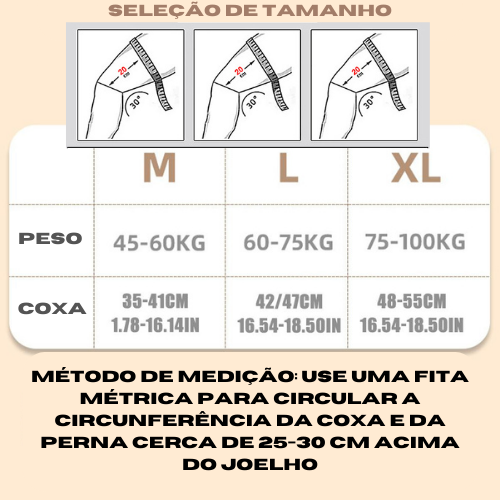 1 Par de Joelheira com Autoaquicimento de Acupressão